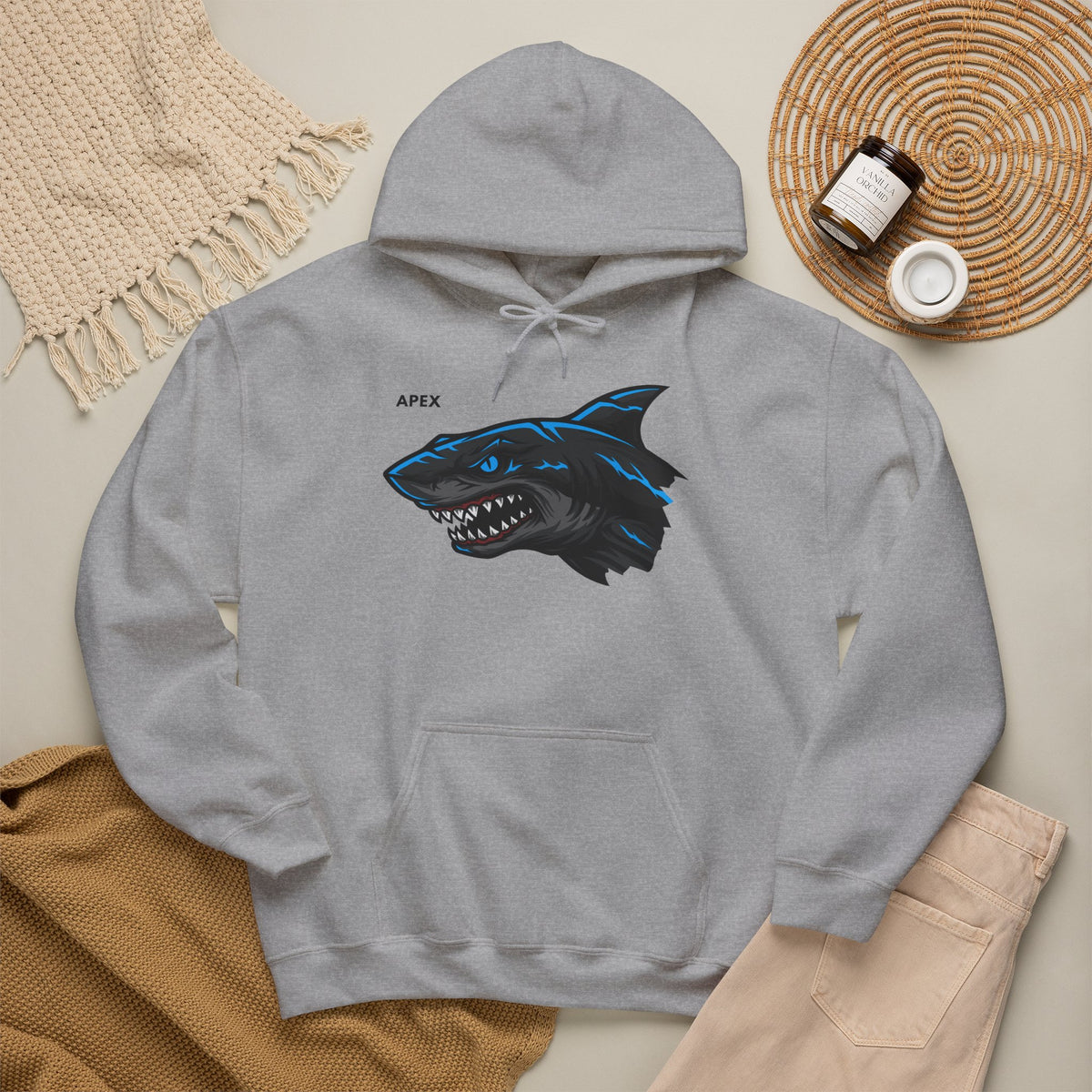 APEX Shark Hoodie Premium Design SKIALFA Unisex