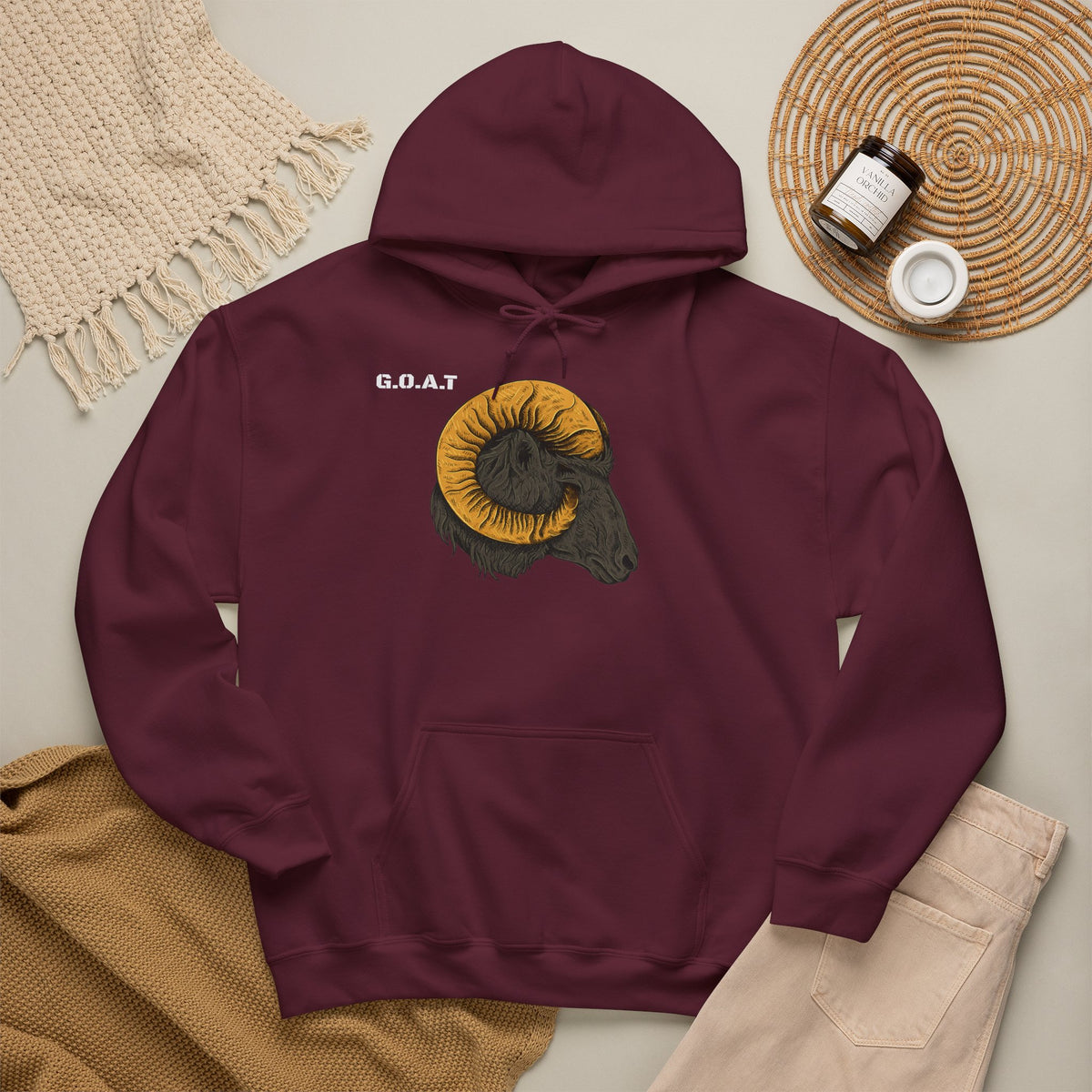 GOAT Head Goat Hoodie Premium Design SKIALFA Unisex