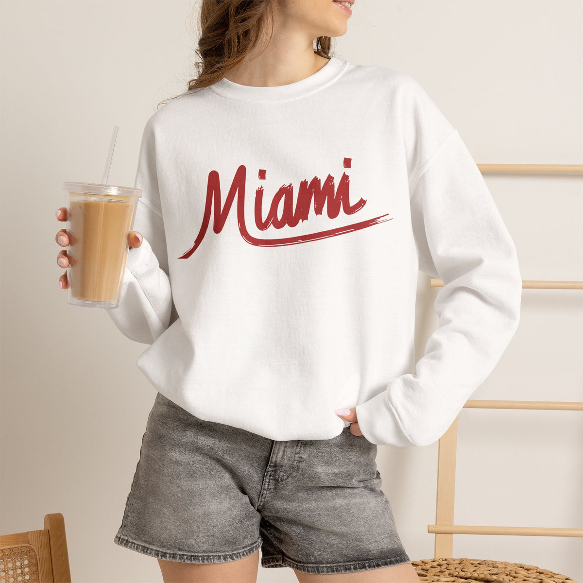 Miami Sweatshirt Premium Design SKIALFA Unisex