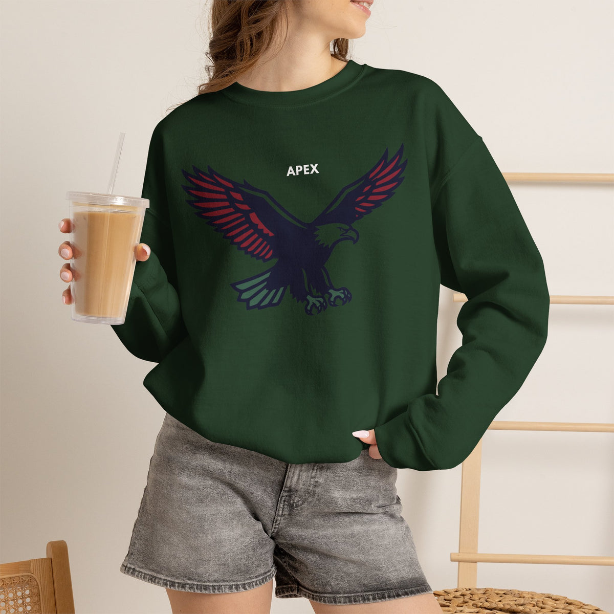 APEX Eagle Sweatshirt Premium Design SKIALFA Unisex