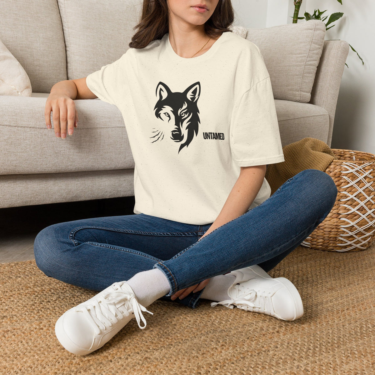 UNTAMED Wolf T-Shirt Premium Design SKIALFA Unisex