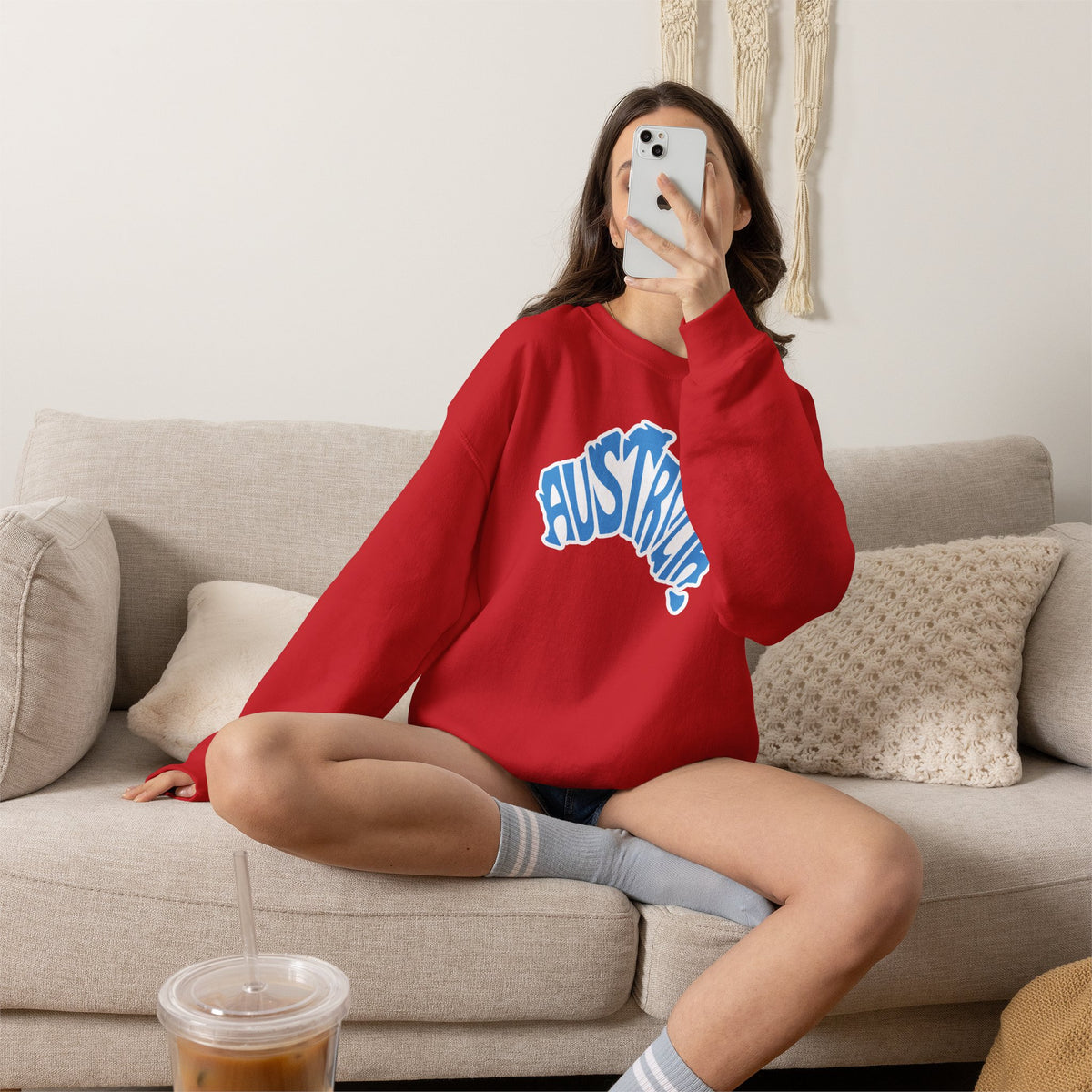 Australia Graphic Sweatshirt Premium Design SKIALFA Unisex