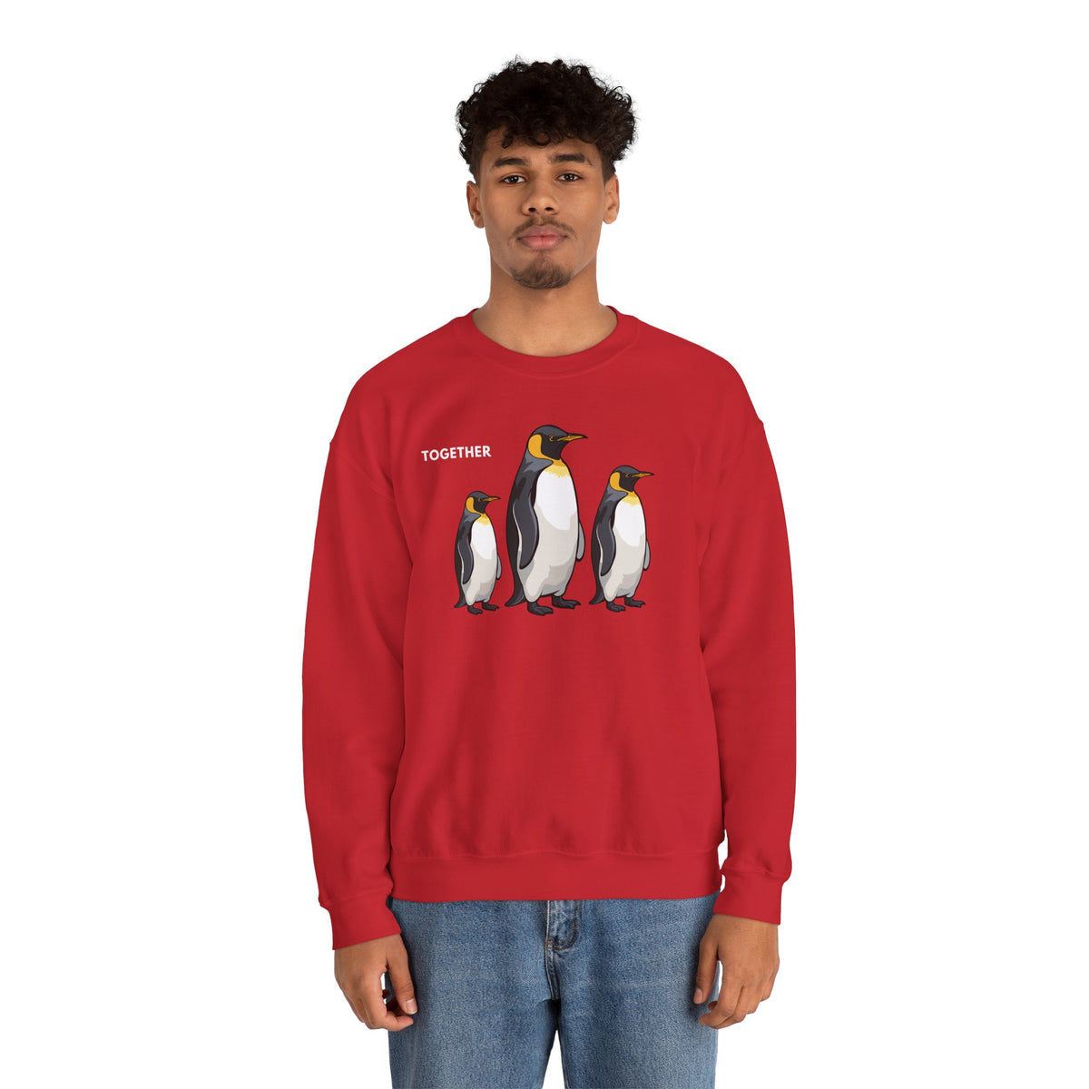 TOGETHER Penguin Sweatshirt Premium Design SKIALFA Unisex