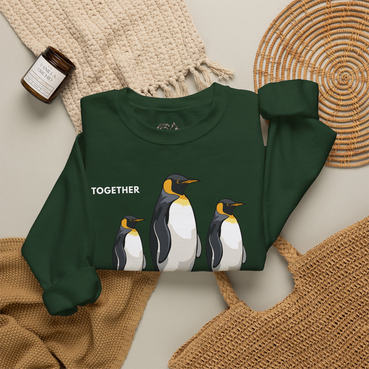 TOGETHER Penguin Sweatshirt Premium Design SKIALFA Unisex