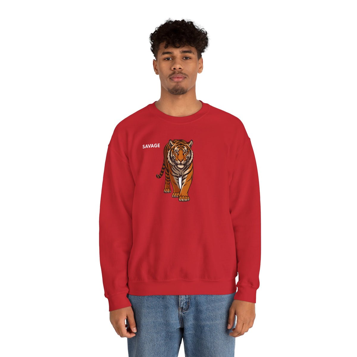 SAVAGE Tiger Sweatshirt Premium Design SKIALFA Unisex