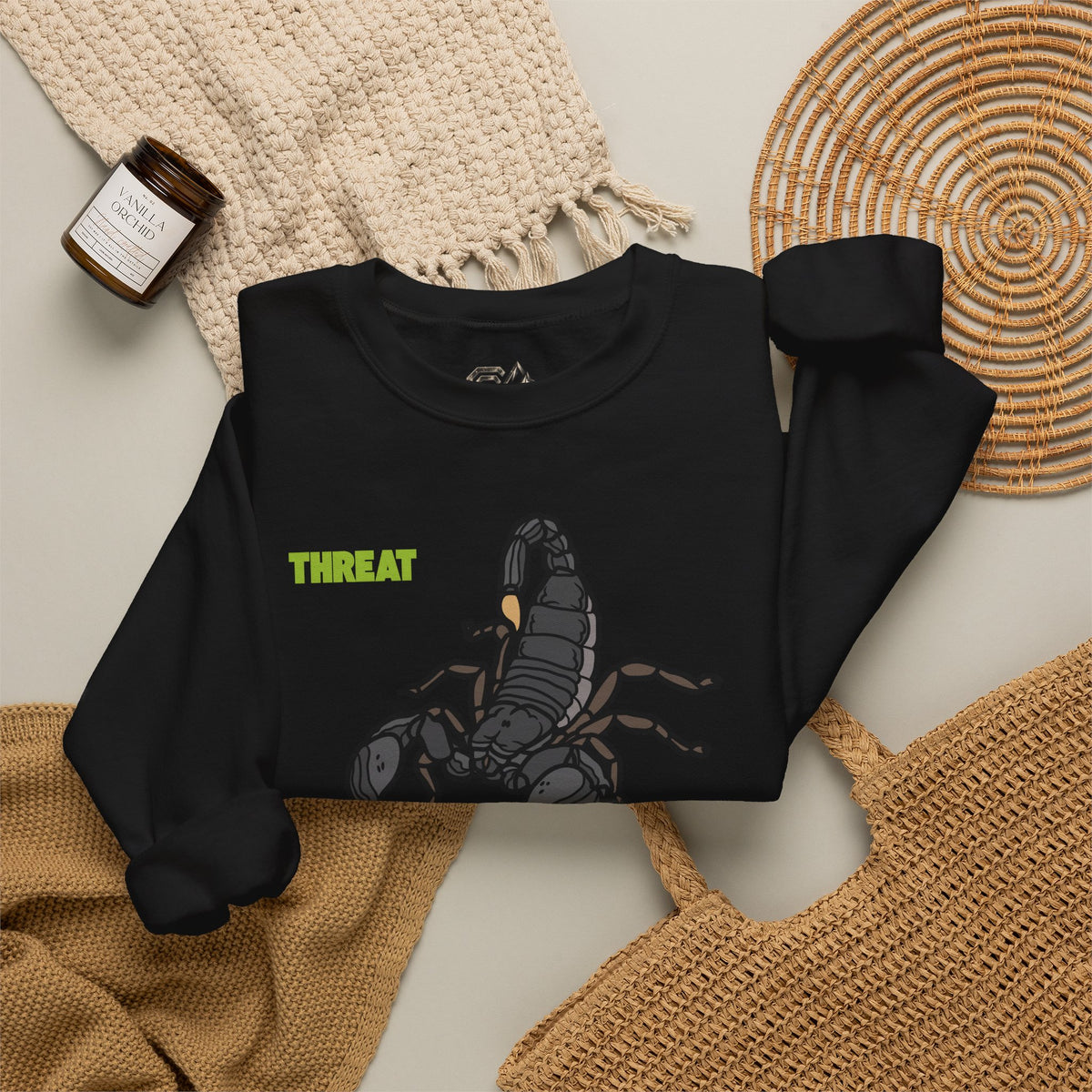 THREAT Scorpion Sweatshirt Premium Design SKIALFA Unisex