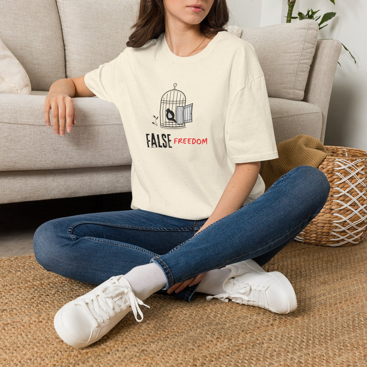 FALSE FREEDOM T-Shirt Premium Design SKIALFA Unisex