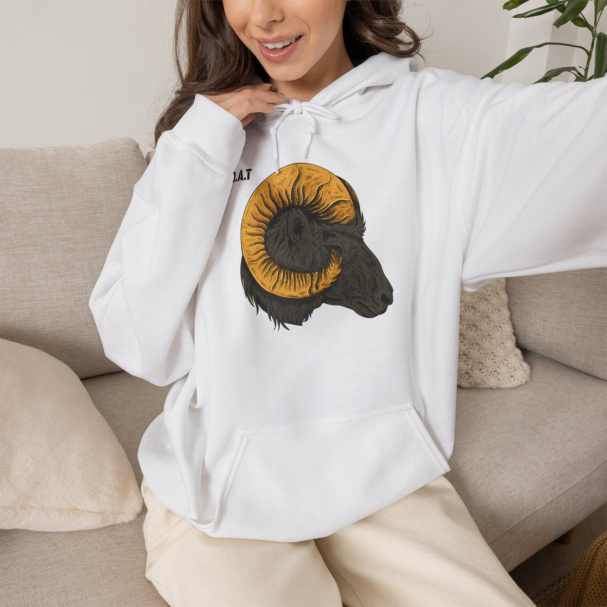GOAT Head Goat Hoodie Premium Design SKIALFA Unisex