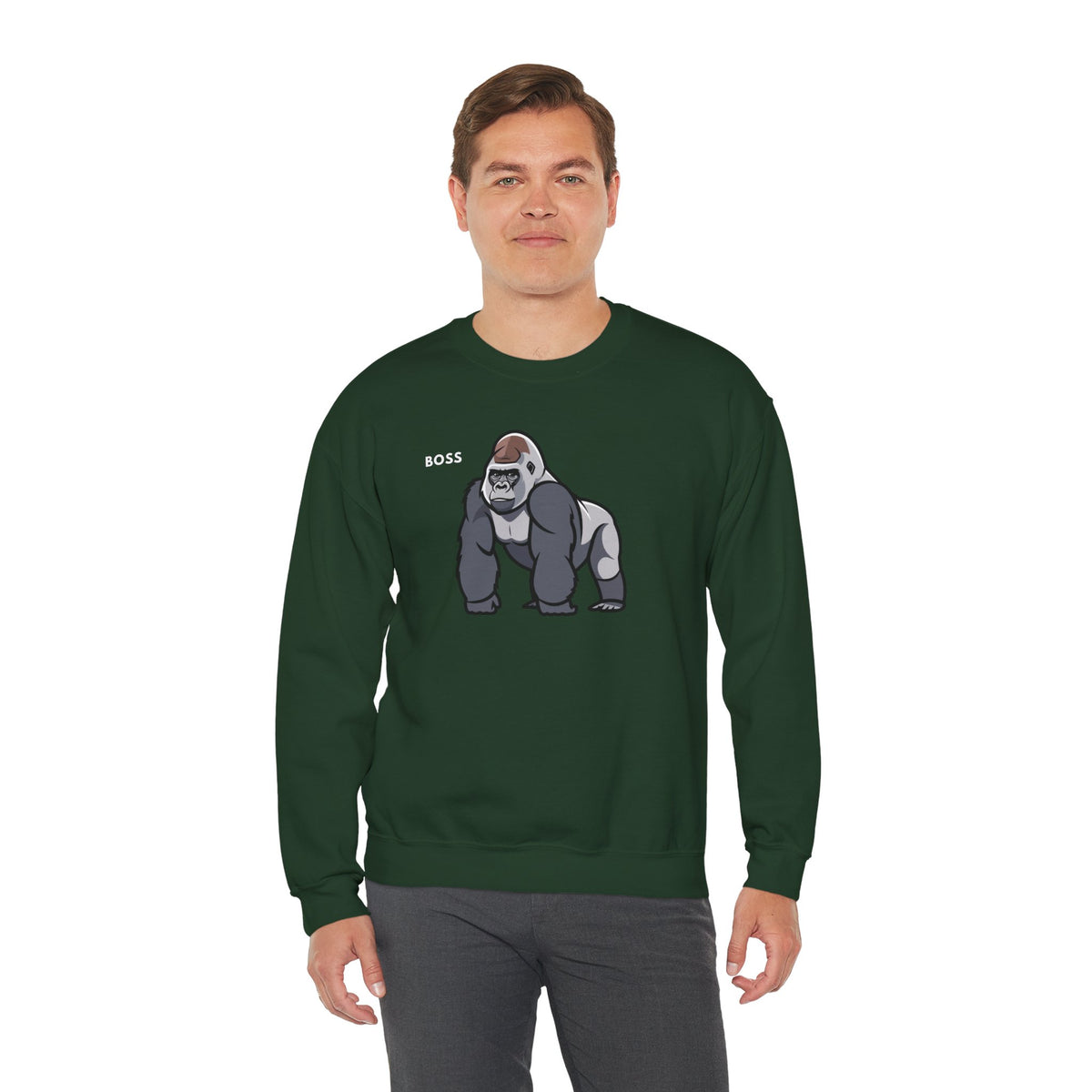 BOSS Gorilla Sweatshirt Premium Design SKIALFA Unisex