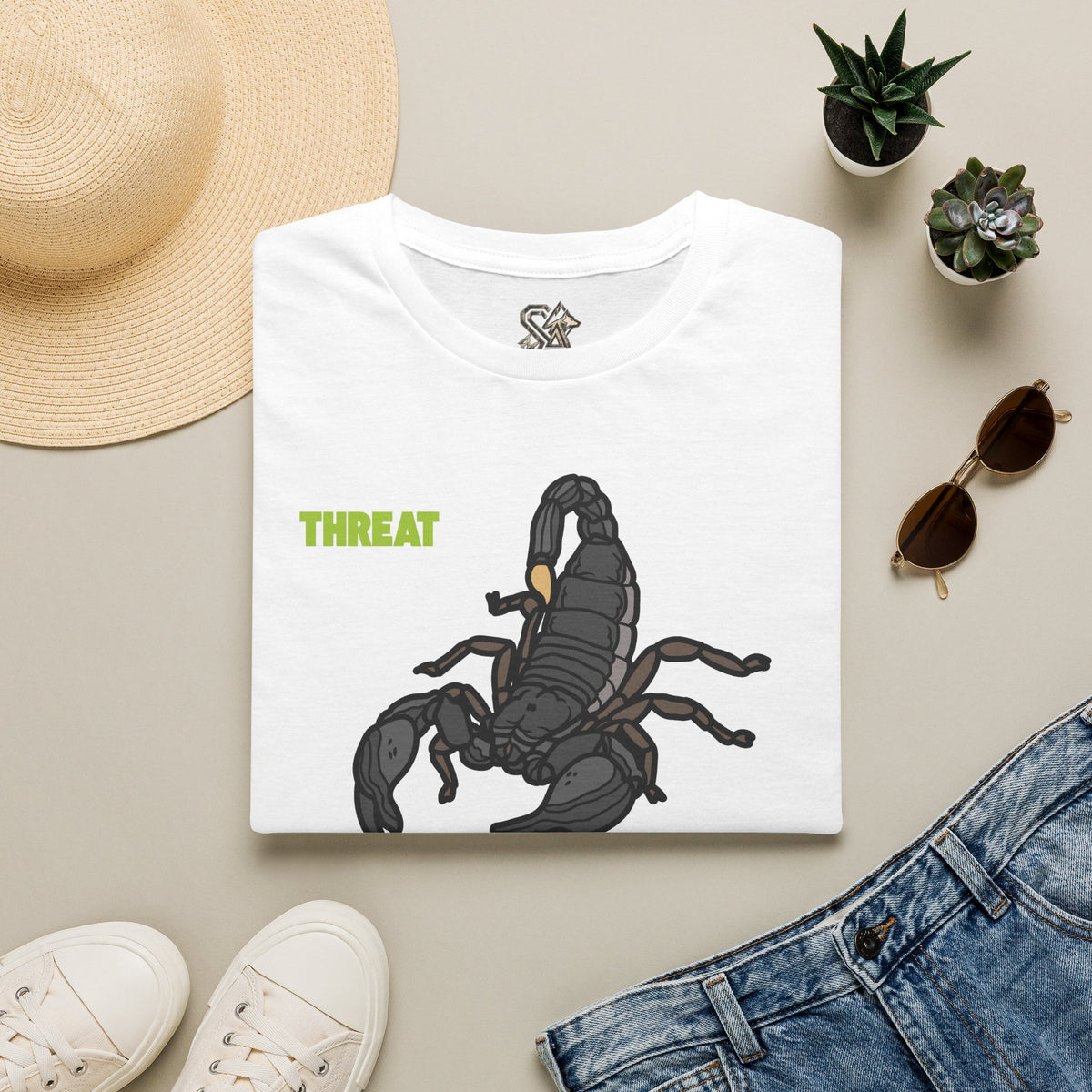 THREAT Scorpion T-Shirt Premium Design SKIALFA Unisex