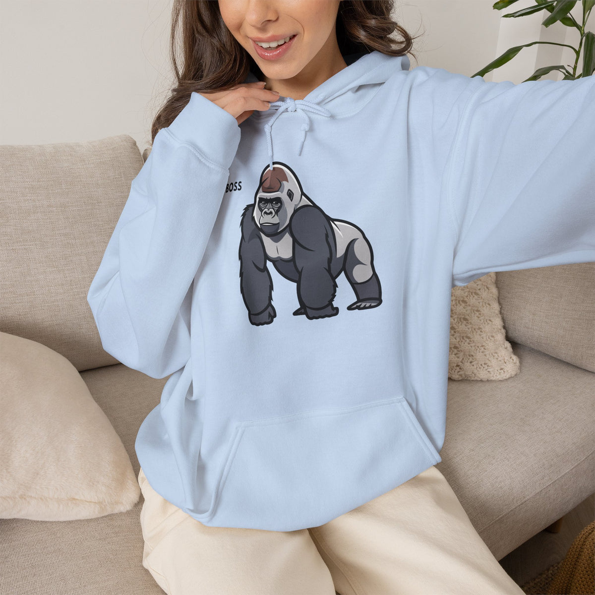 BOSS Gorilla Hoodie Premium Design SKIALFA Unisex
