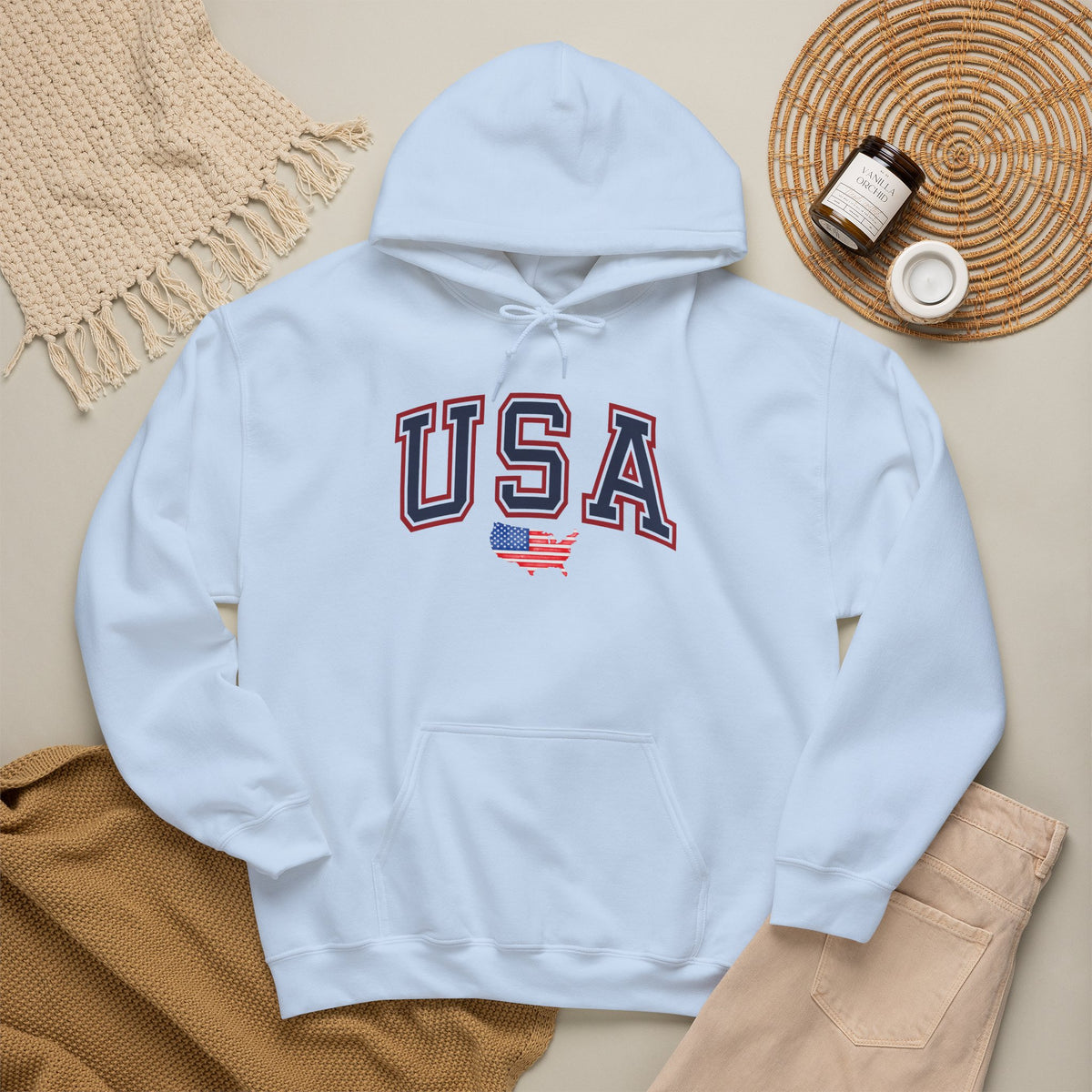 USA Hoodie Premium Design SKIALFA Unisex