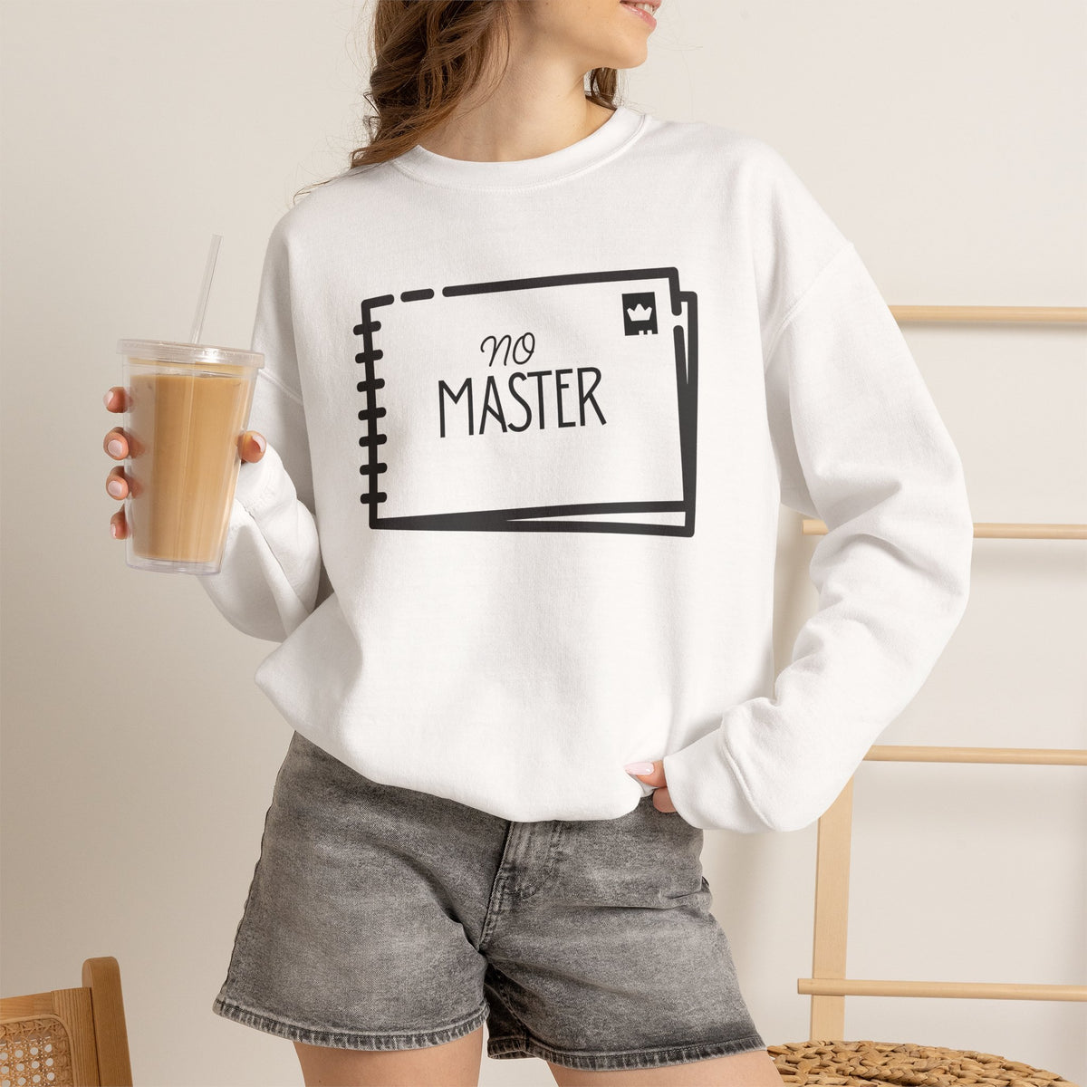 NO MASTER Sweatshirt Premium Design SKIALFA Unisex