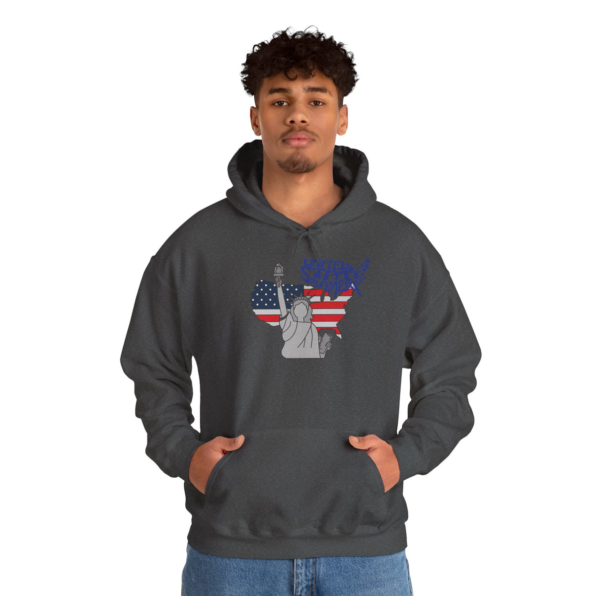 USA Flag Hoodie Premium Design SKIALFA Unisex