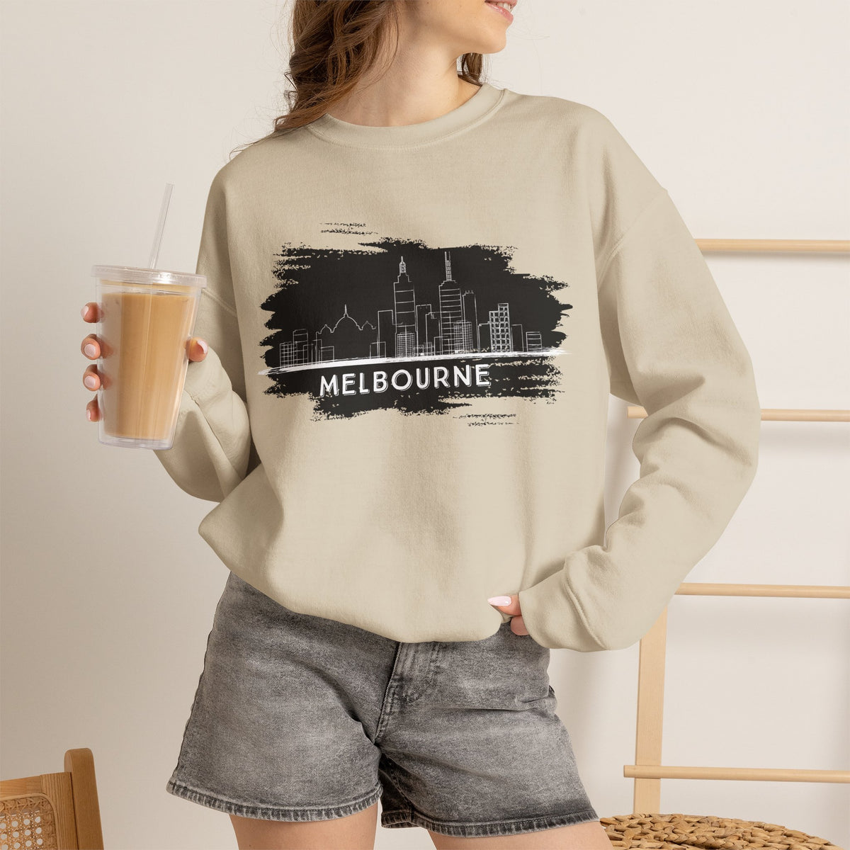 Melbourne Sweatshirt Premium Design SKIALFA Unisex