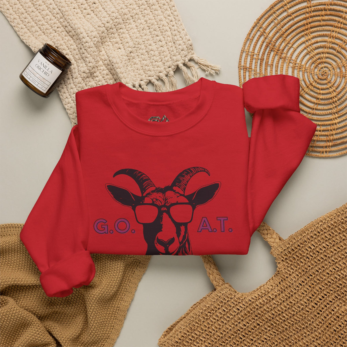 G.O.A.T. Goat Sweatshirt Premium Design SKIALFA Unisex