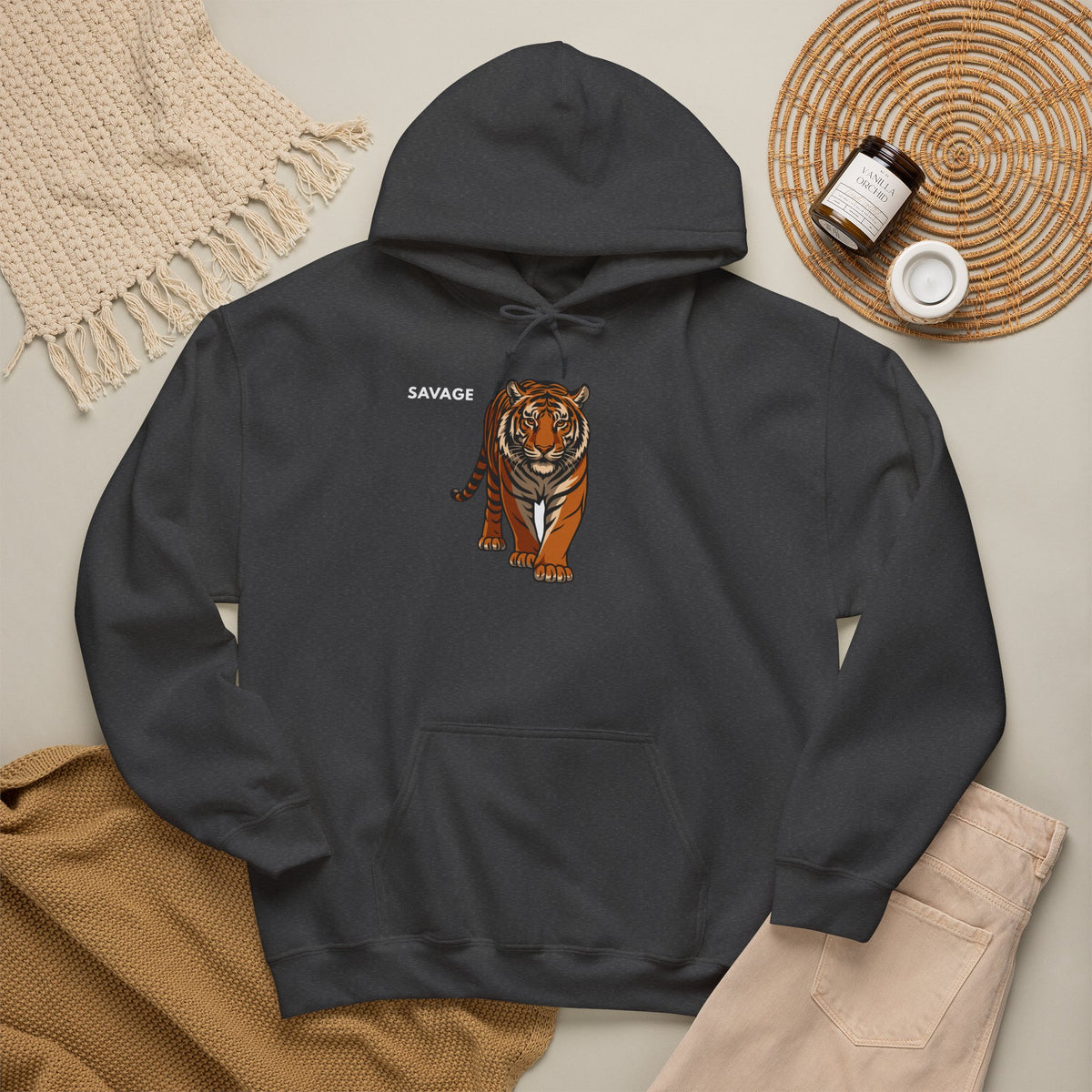 SAVAGE Tiger Hoodie Premium Design SKIALFA Unisex