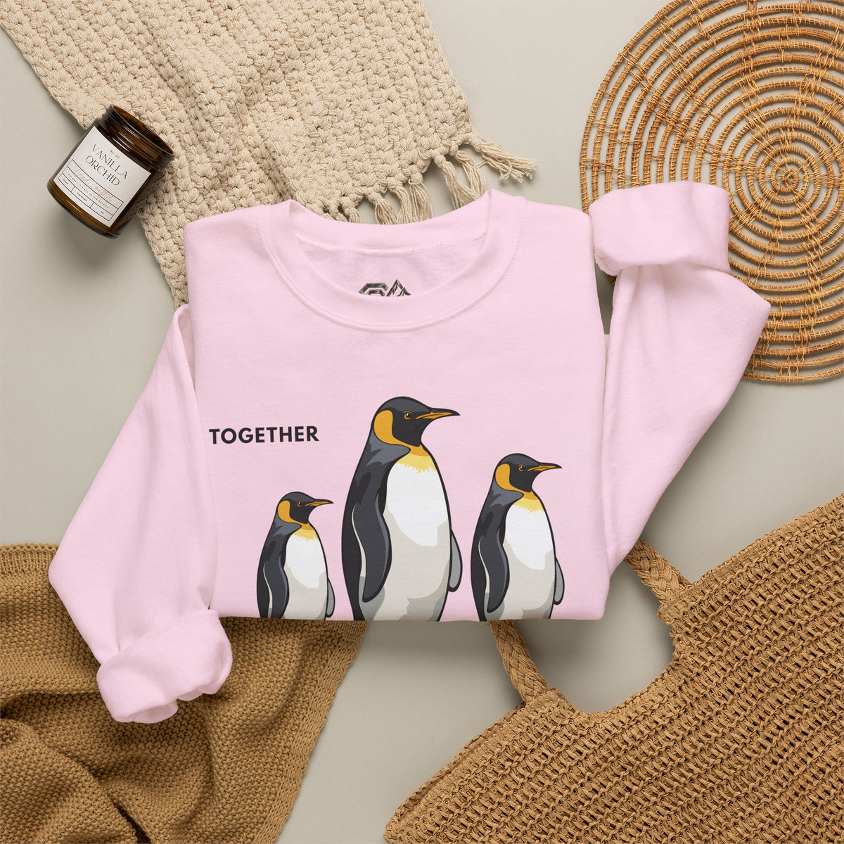 TOGETHER Penguin Sweatshirt Premium Design SKIALFA Unisex