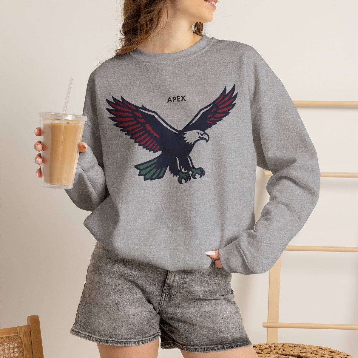APEX Eagle Sweatshirt Premium Design SKIALFA Unisex