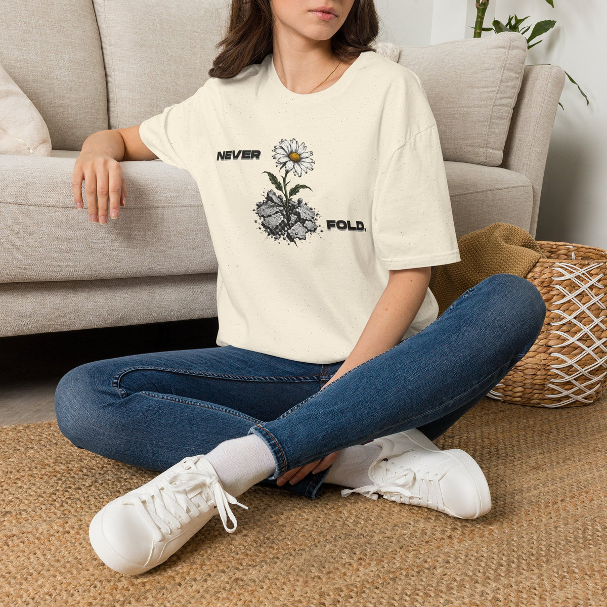 NEVER FOLD T-Shirt Premium Design SKIALFA Unisex