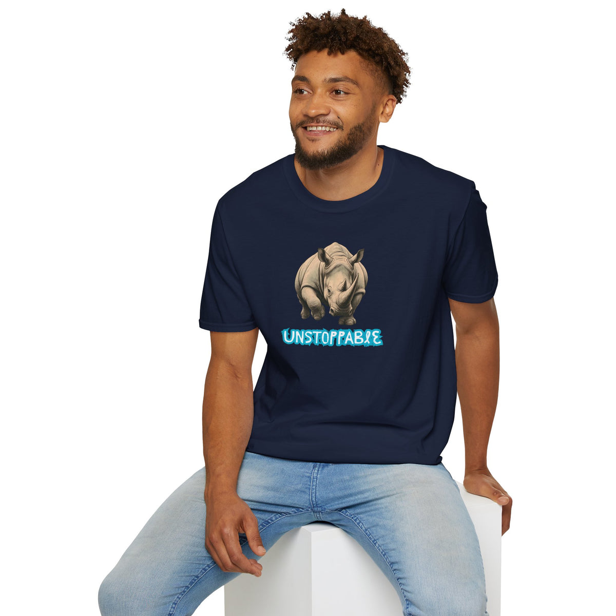 UNSTOPPABLE Rhino T-Shirt Premium Design SKIALFA Unisex