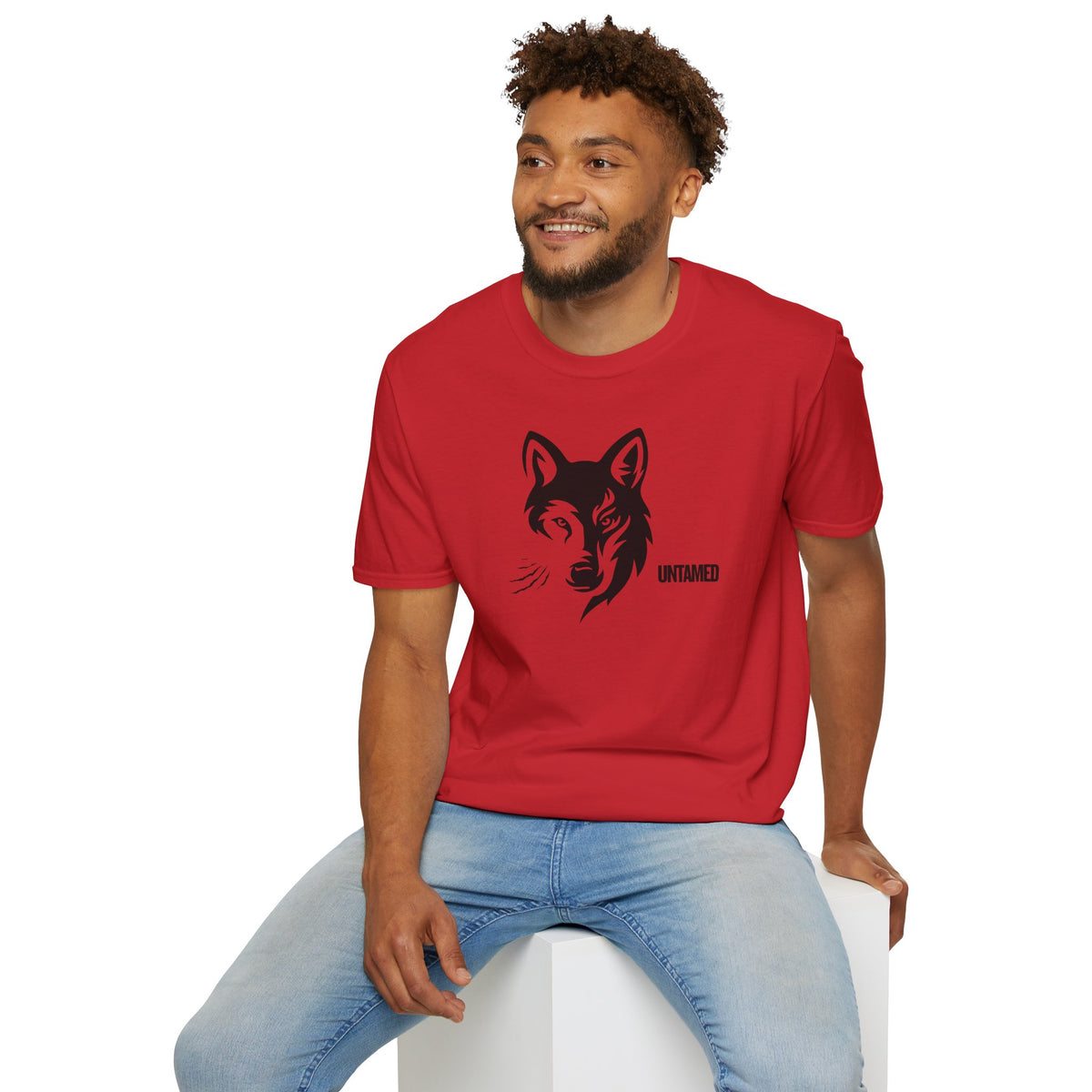 UNTAMED Wolf T-Shirt Premium Design SKIALFA Unisex