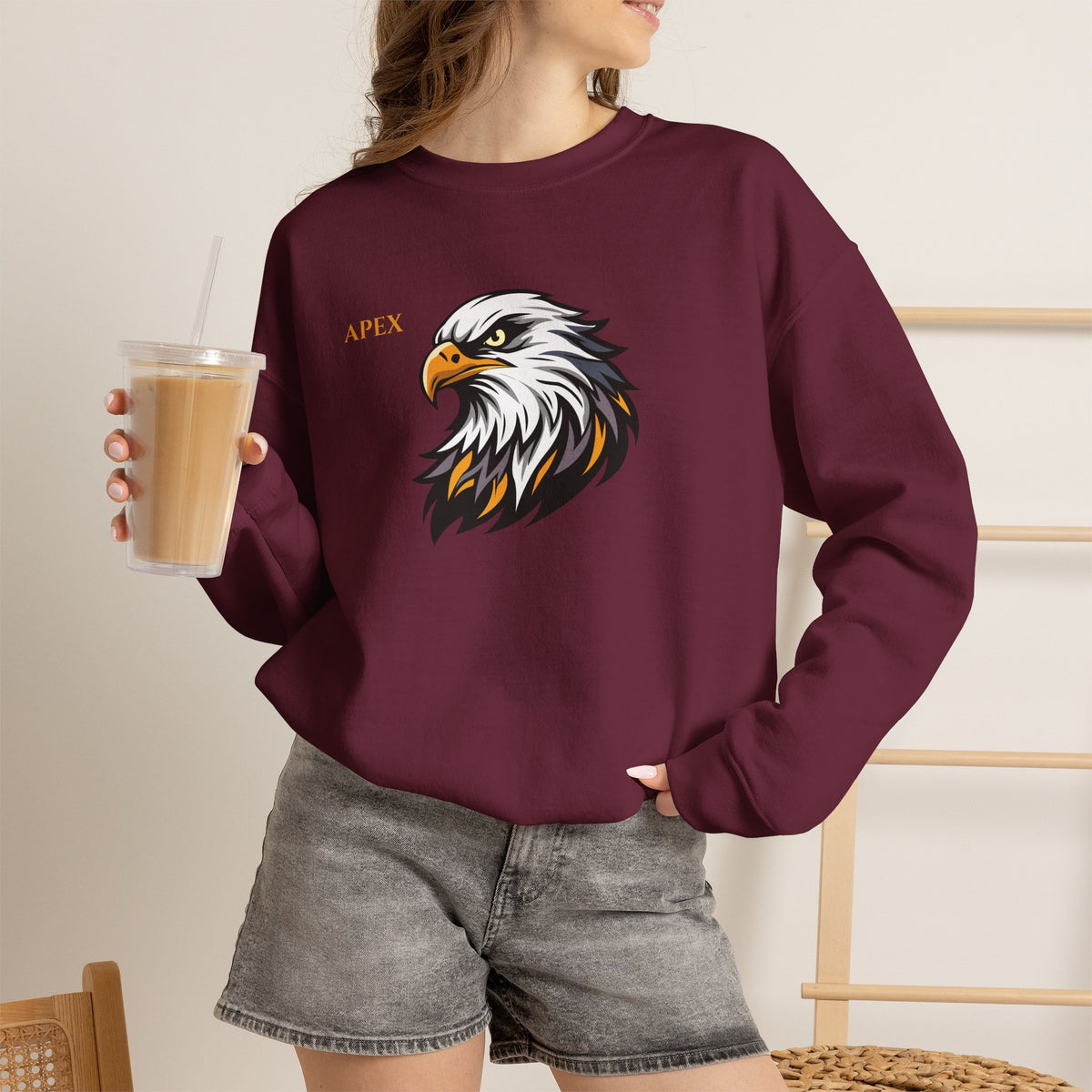 APEX Eagle Sweatshirt Premium Design SKIALFA Unisex