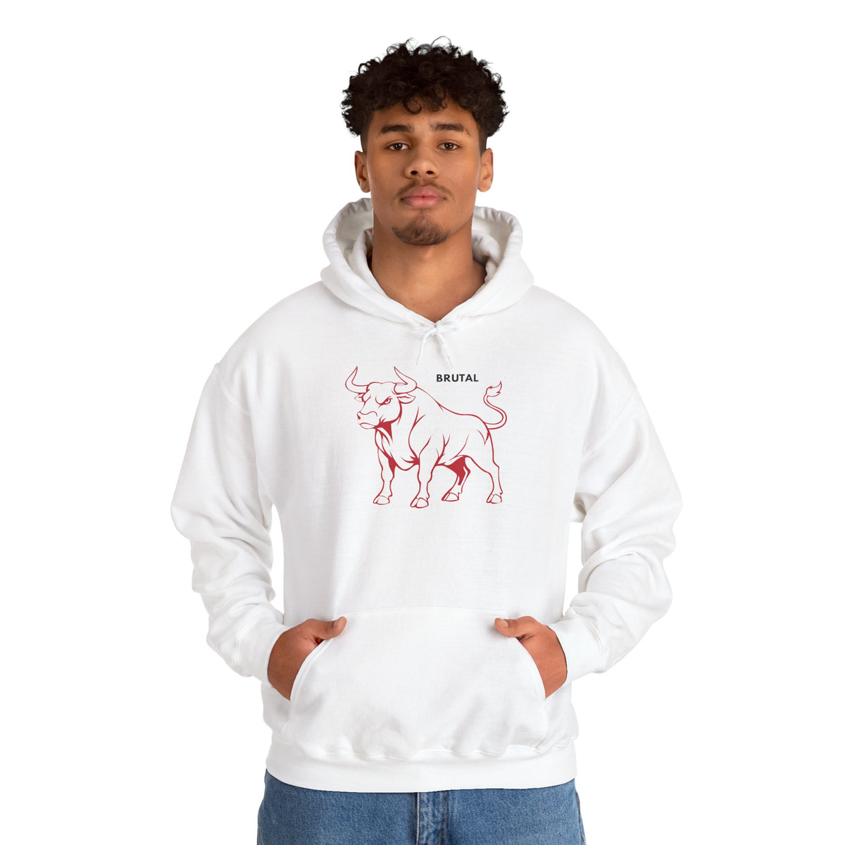 BRUTAL Bull Hoodie Premium Design SKIALFA Unisex