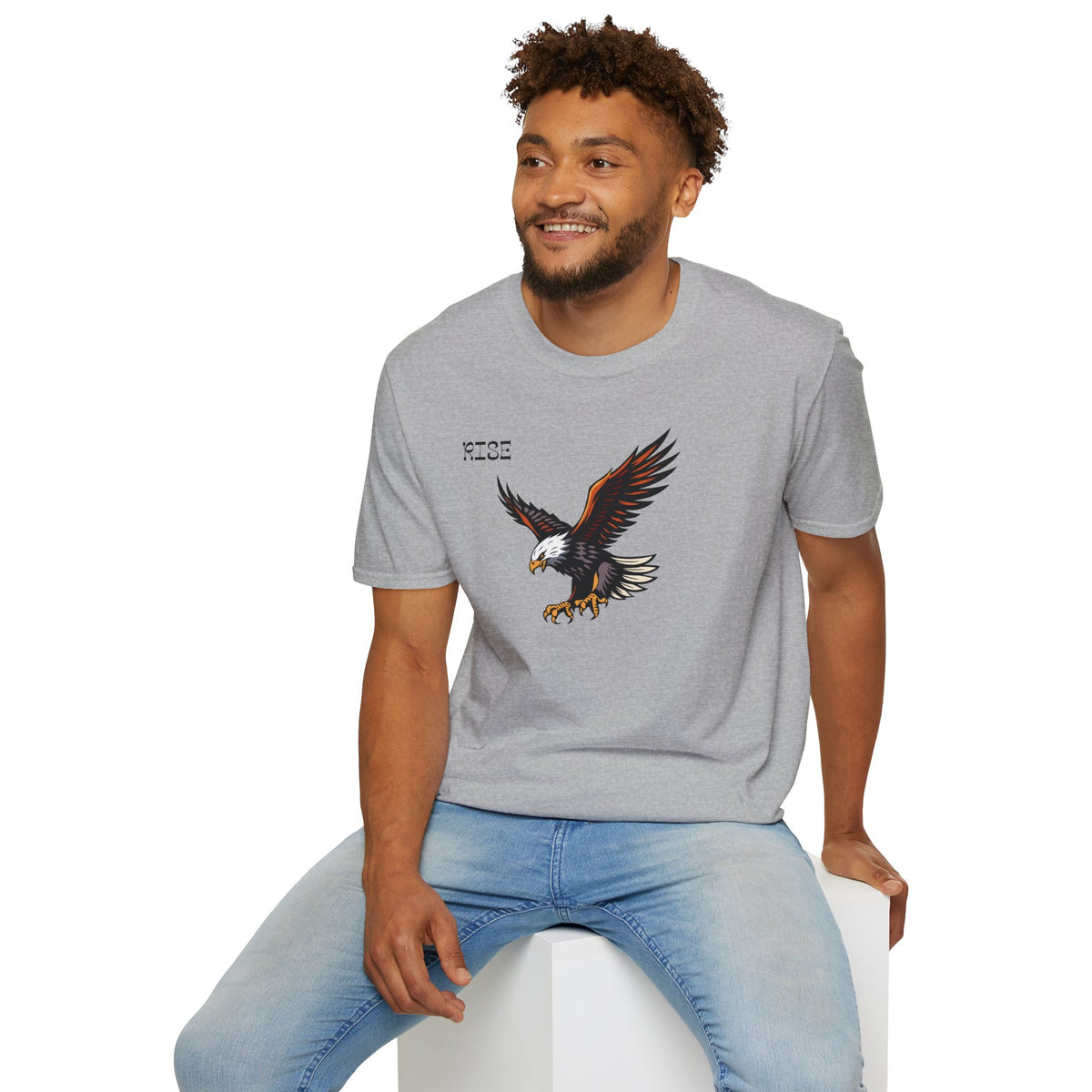 RISE Eagle T-Shirt Premium Design SKIALFA Unisex