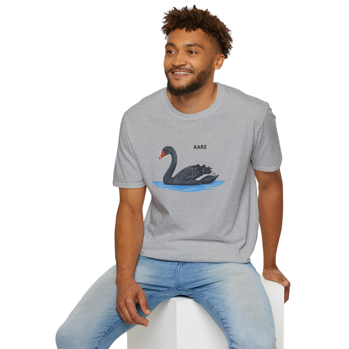 RARE Black Swan T-Shirt Premium Design SKIALFA Unisex