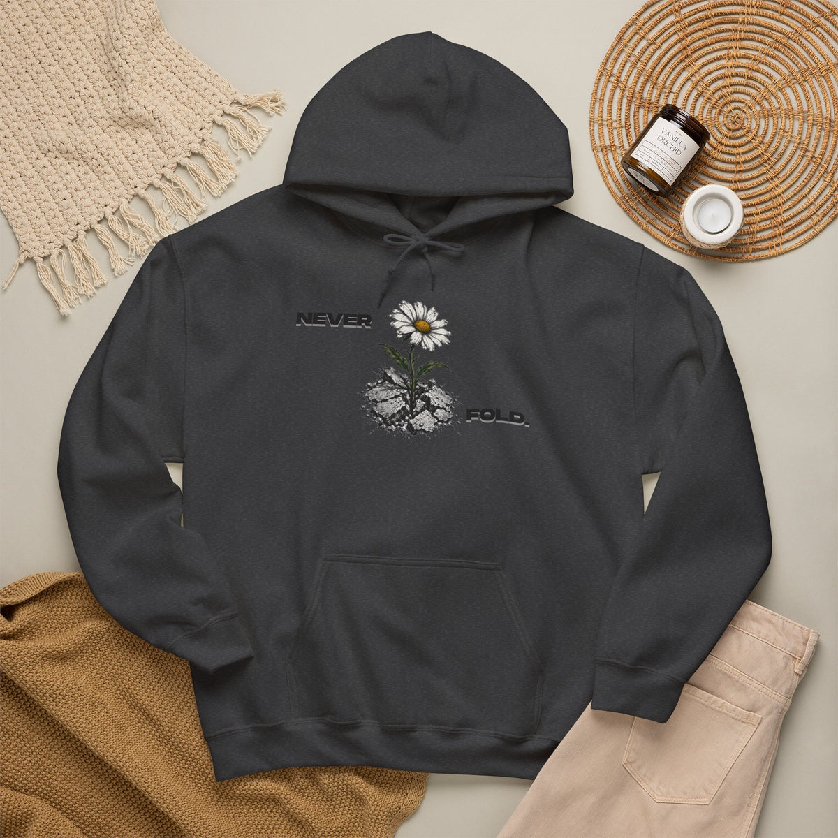 NEVER FOLD. Hoodie Premium Design SKIALFA Unisex