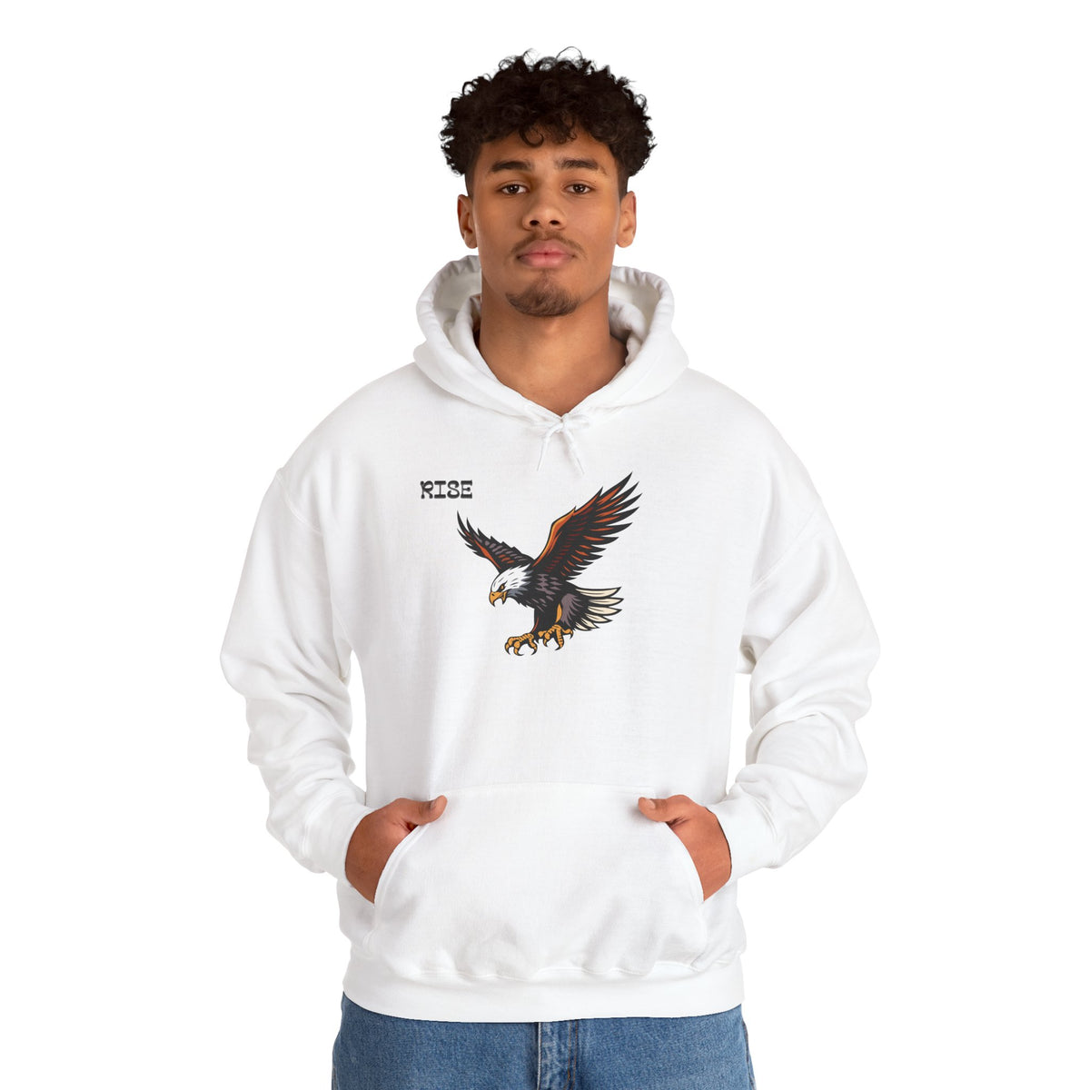 RISE Eagle Hoodie Premium Design SKIALFA Unisex