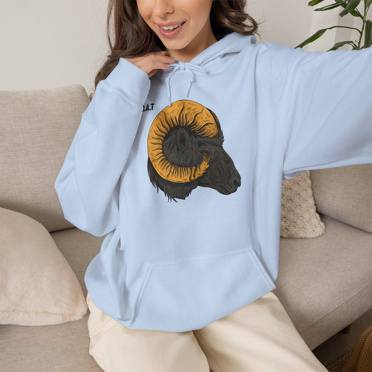 GOAT Head Goat Hoodie Premium Design SKIALFA Unisex