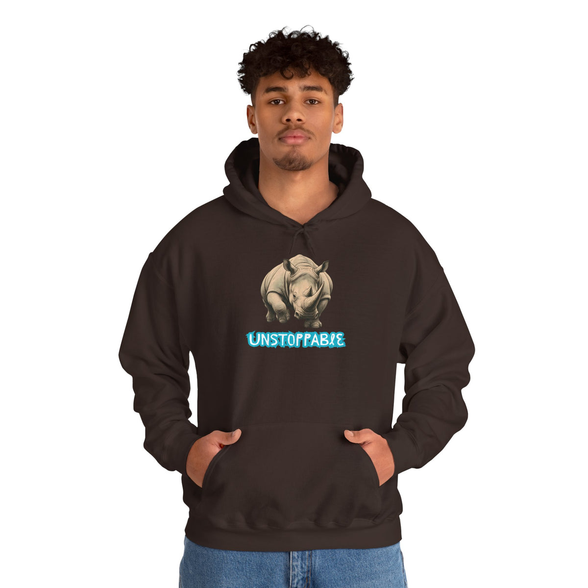 UNSTOPPABLE Rhino Hoodie Premium Design SKIALFA Unisex