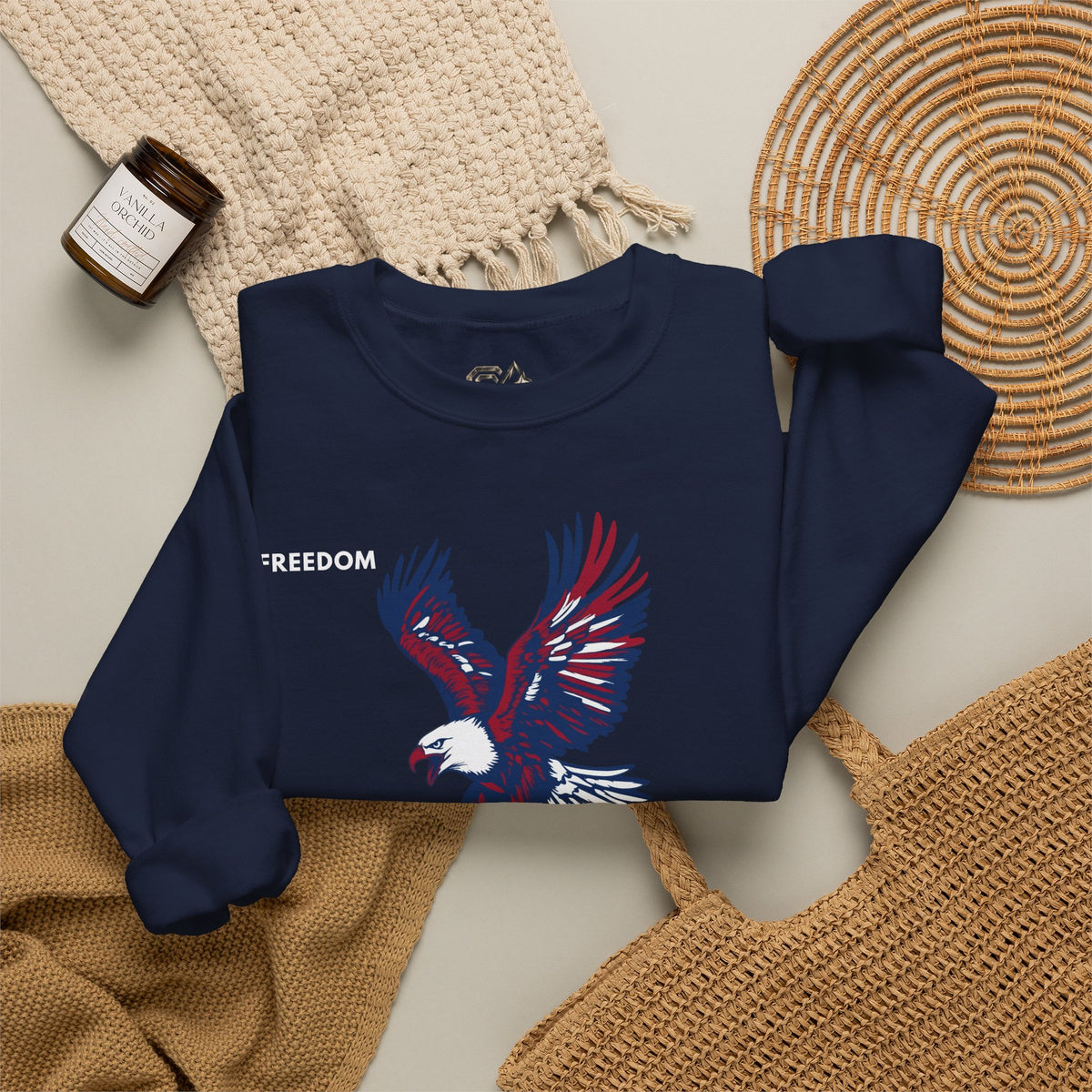FREEDOM Eagle Sweatshirt Premium Design SKIALFA Unisex