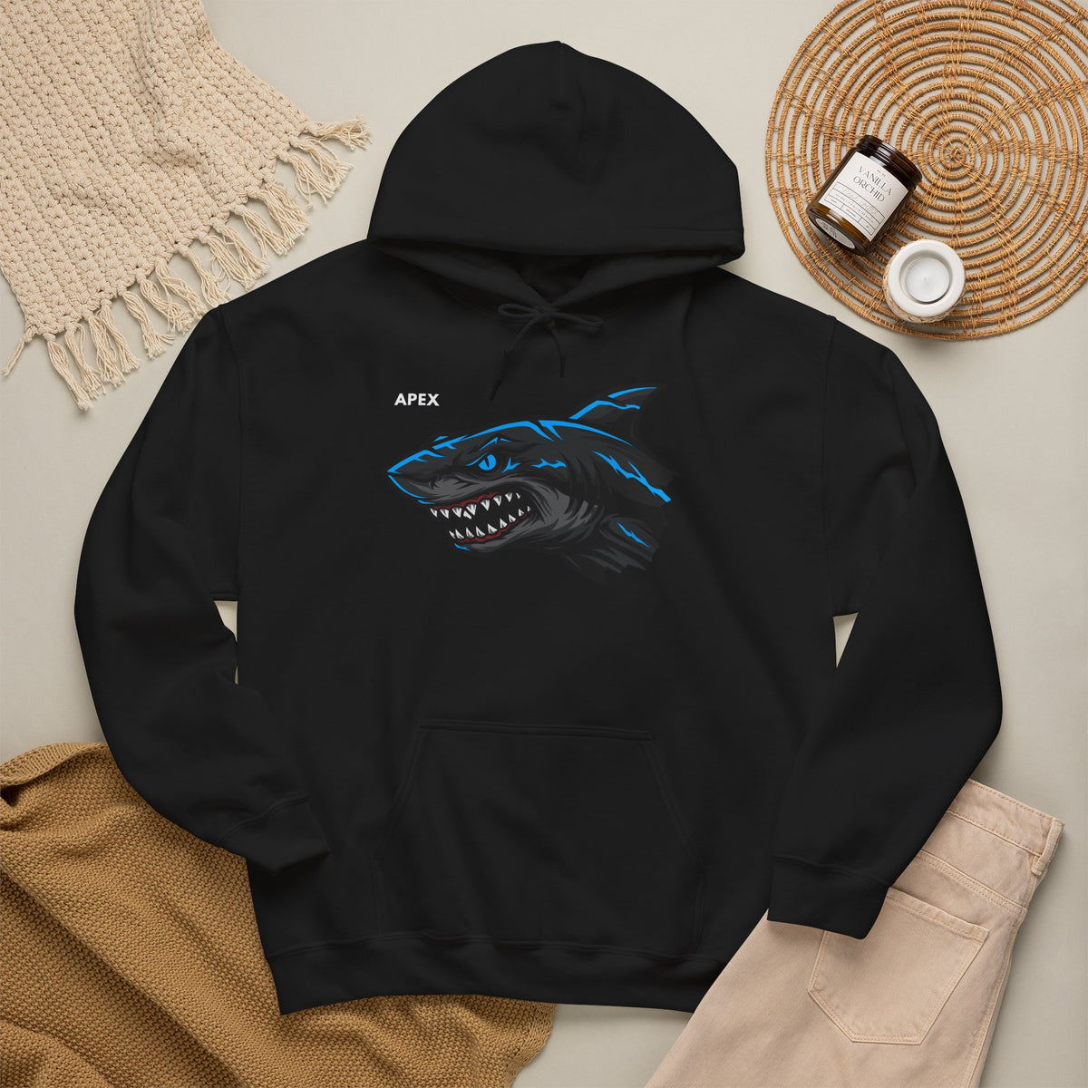 APEX Shark Hoodie Premium Design SKIALFA Unisex