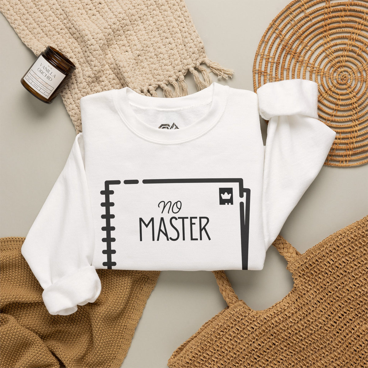 NO MASTER Sweatshirt Premium Design SKIALFA Unisex