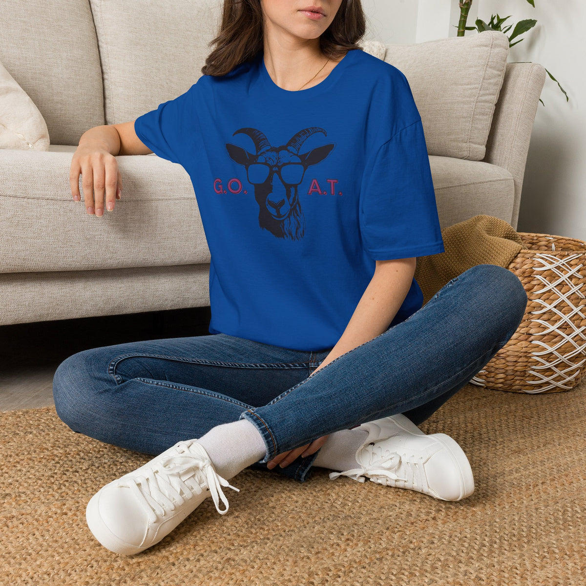 G.O.A.T. Goat Head T-Shirt Premium Design SKIALFA Unisex