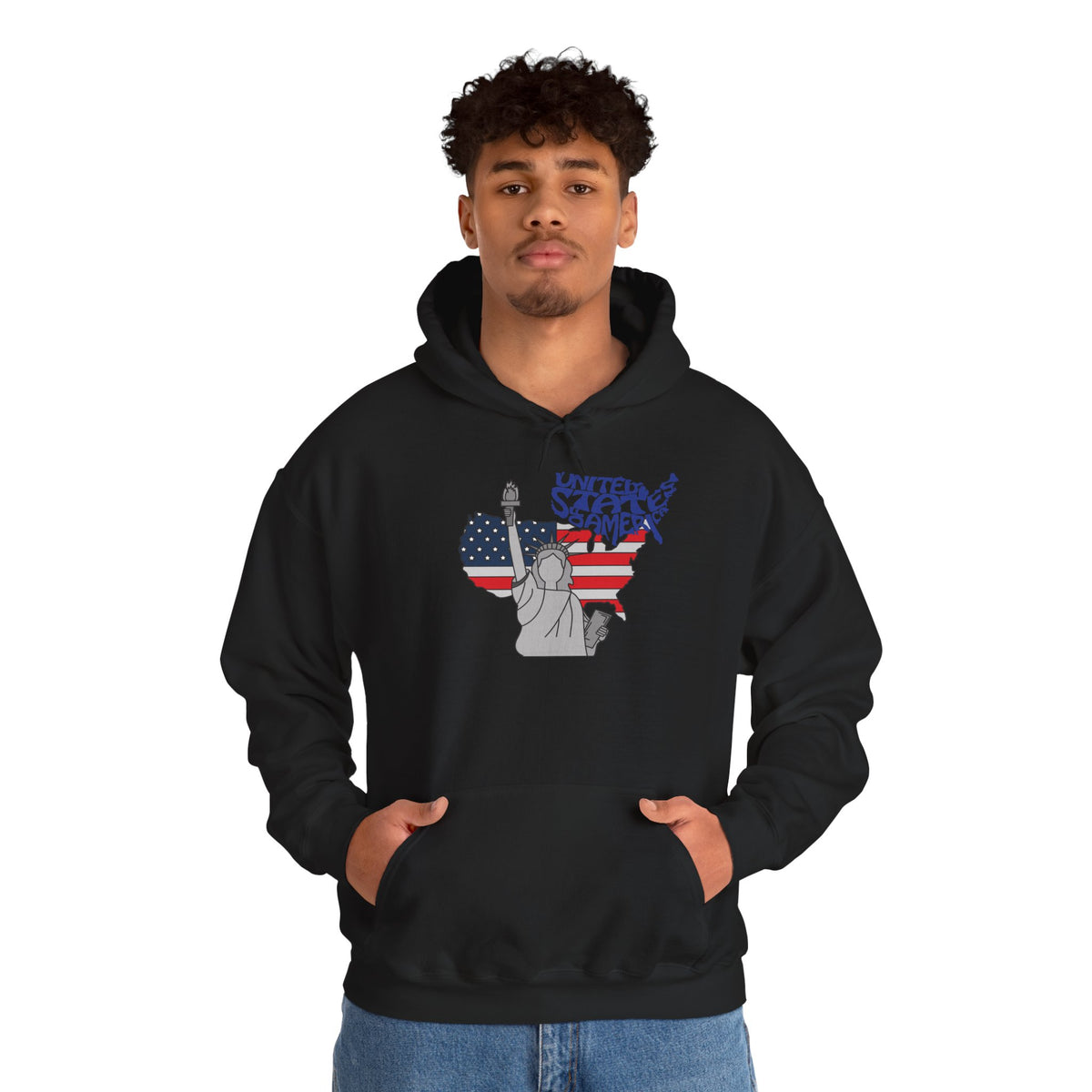 USA Flag Hoodie Premium Design SKIALFA Unisex