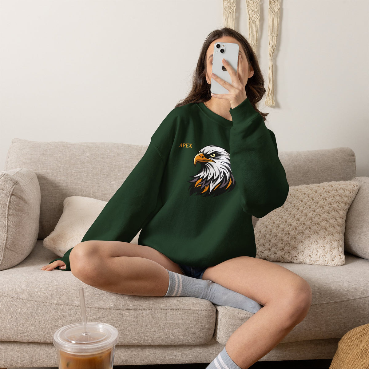 APEX Eagle Sweatshirt Premium Design SKIALFA Unisex