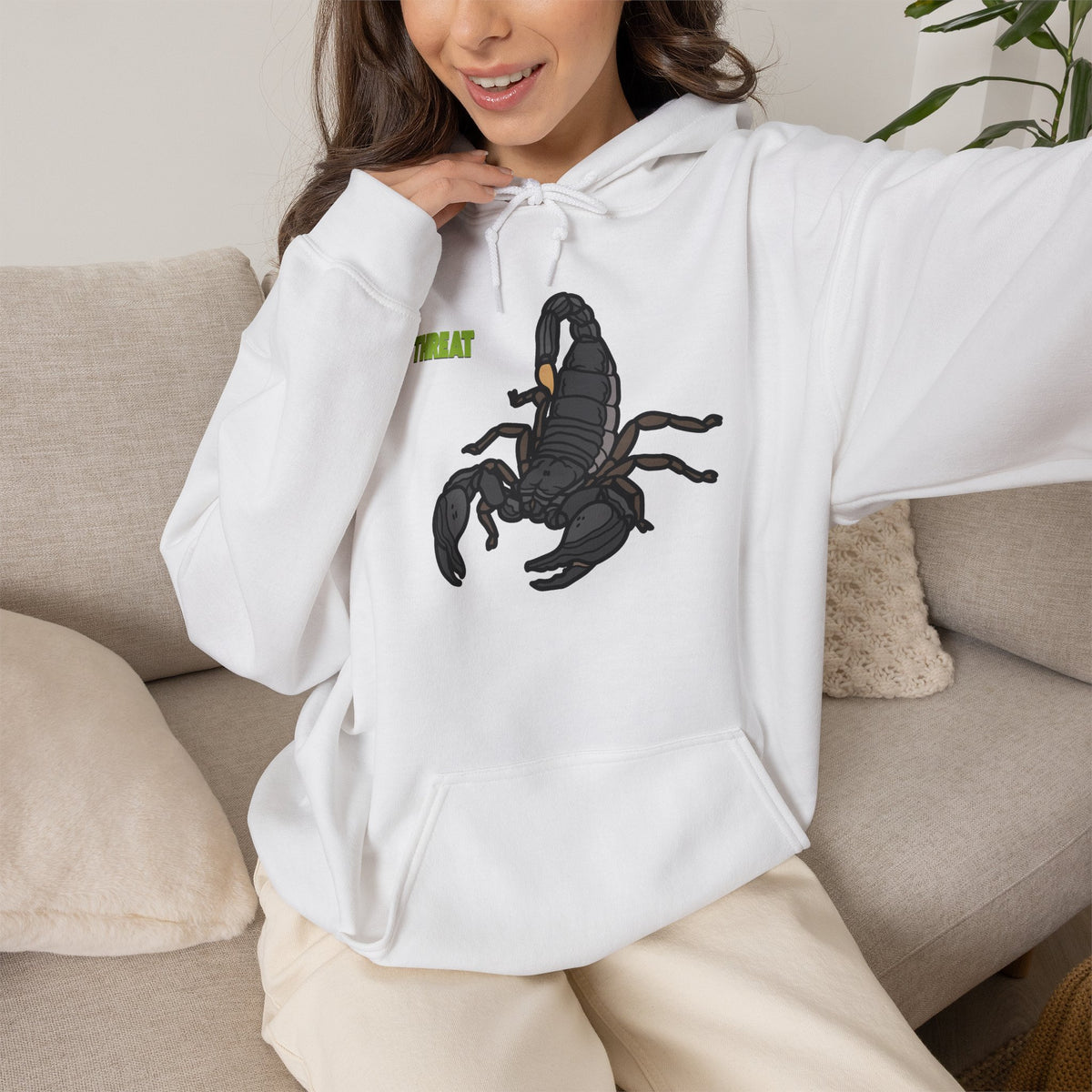 THREAT Scorpion Hoodie Premium Design SKIALFA Unisex