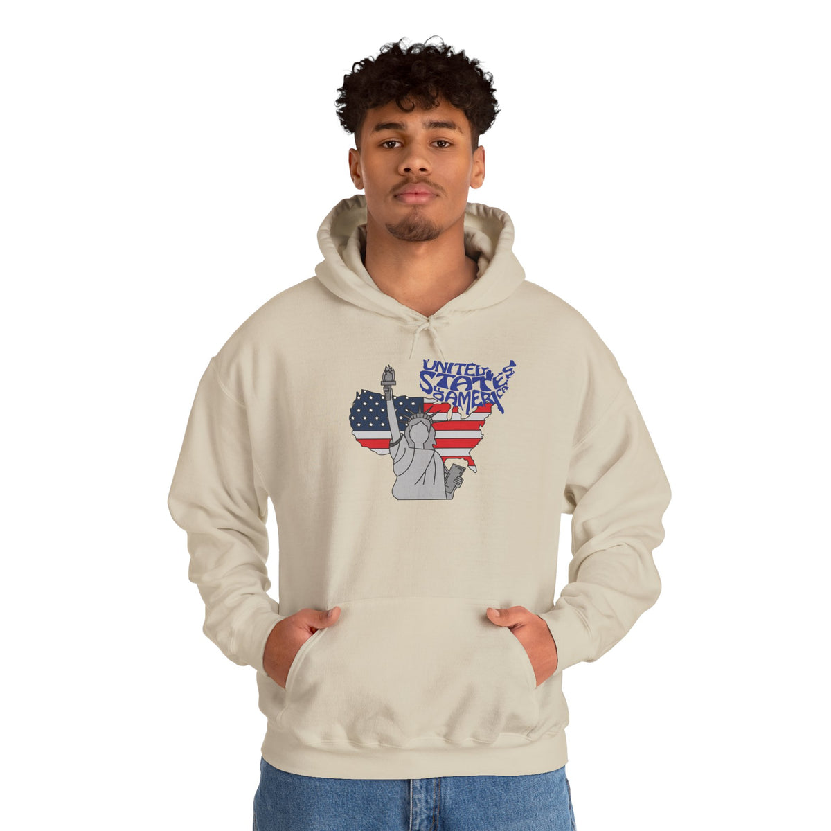 USA Flag Hoodie Premium Design SKIALFA Unisex