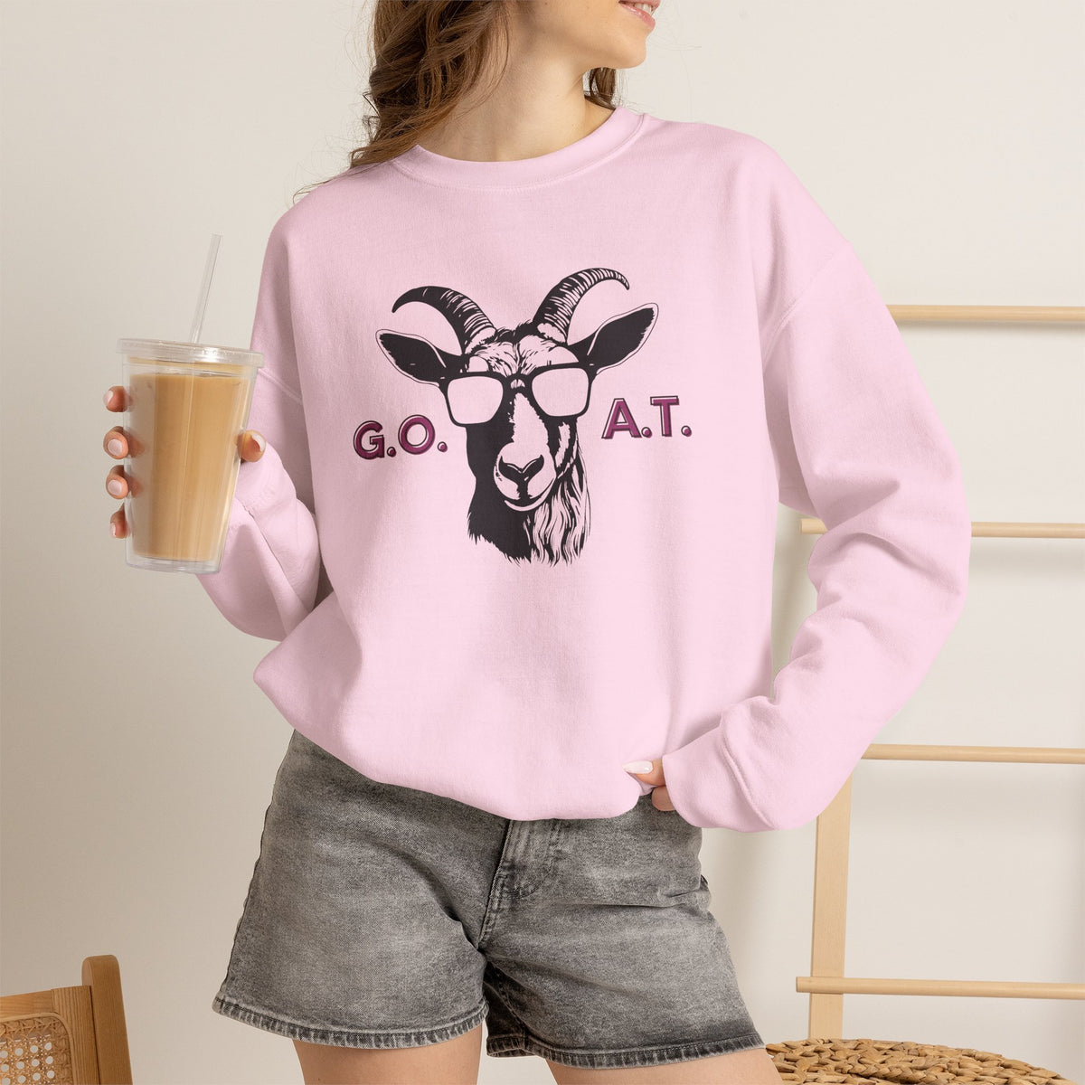 G.O.A.T. Goat Sweatshirt Premium Design SKIALFA Unisex