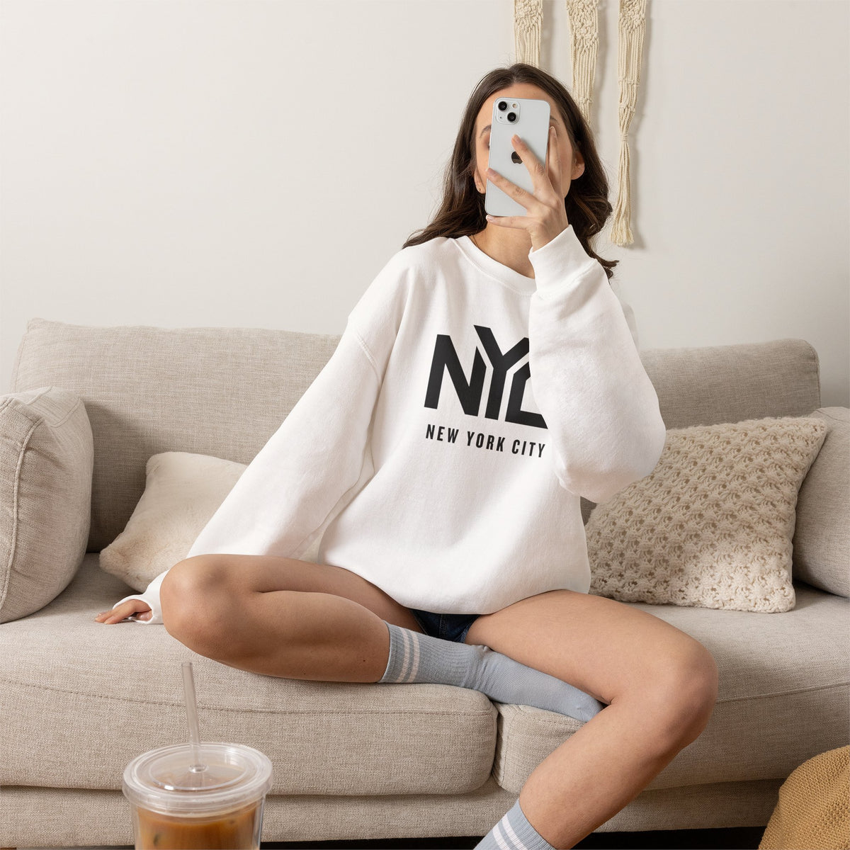 NYC New York City Sweatshirt Premium Design SKIALFA Unisex