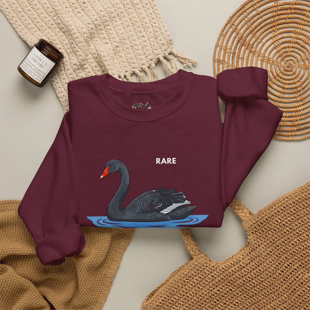 RARE Black Swan Sweatshirt Premium Design SKIALFA Unisex