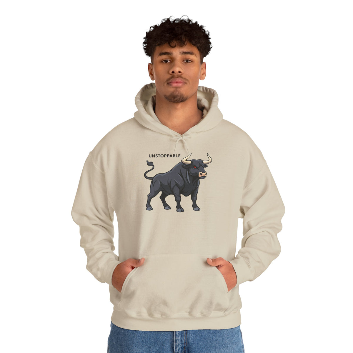 UNSTOPPABLE Bull Hoodie Premium Design SKIALFA Unisex