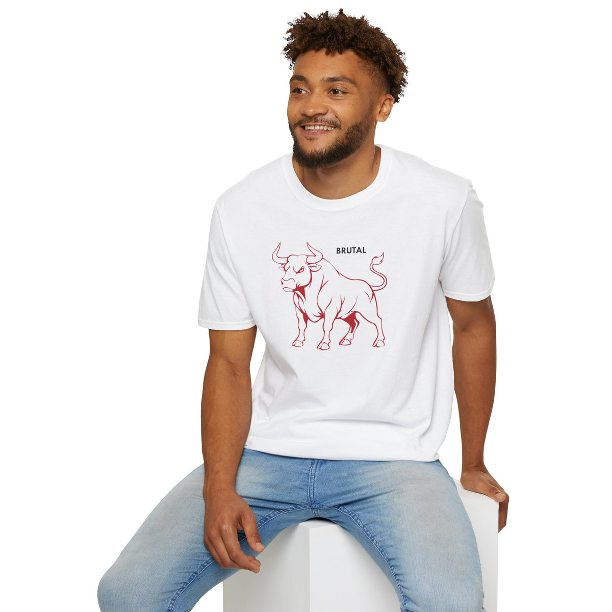 BRUTAL Bull T-Shirt Premium Design SKIALFA Unisex