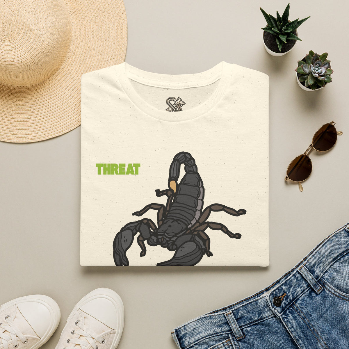 THREAT Scorpion T-Shirt Premium Design SKIALFA Unisex