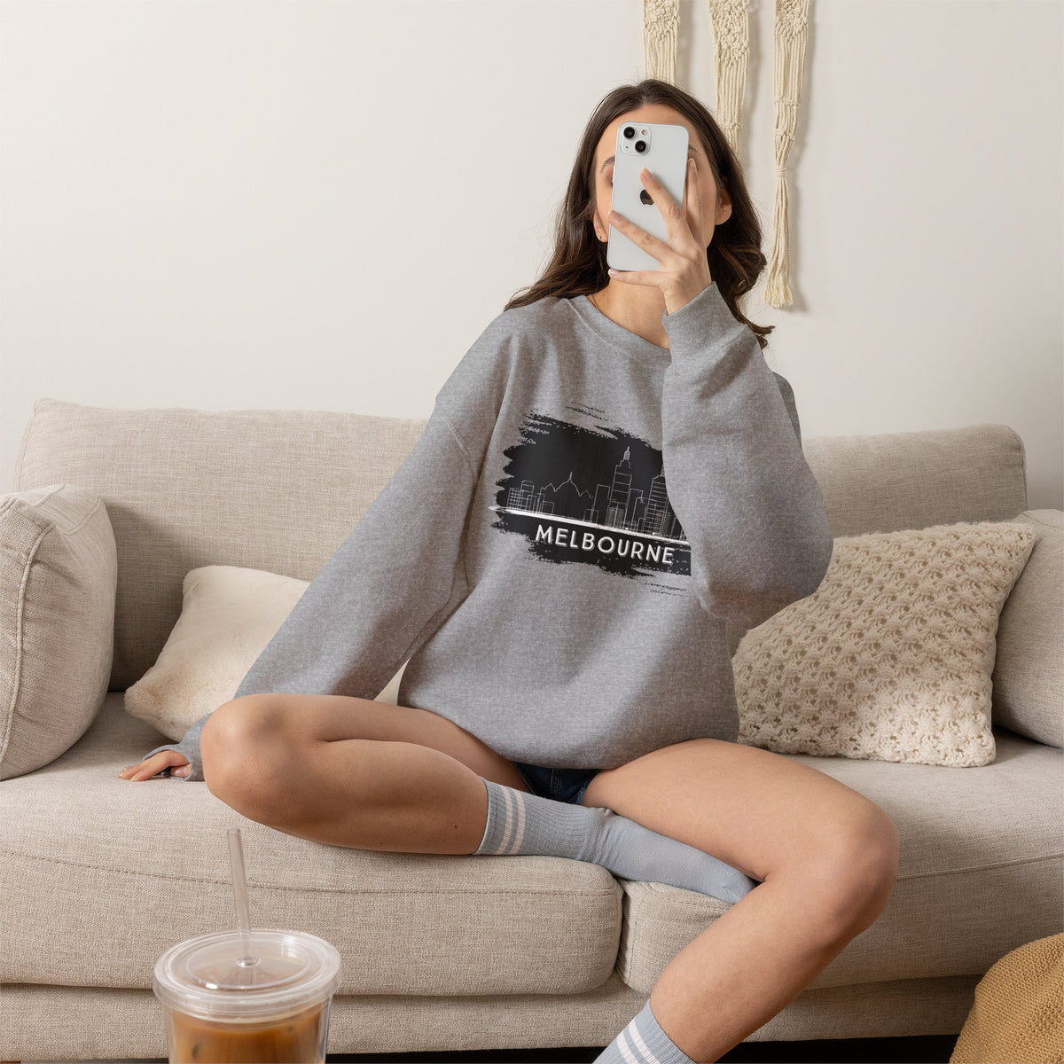 Melbourne Sweatshirt Premium Design SKIALFA Unisex