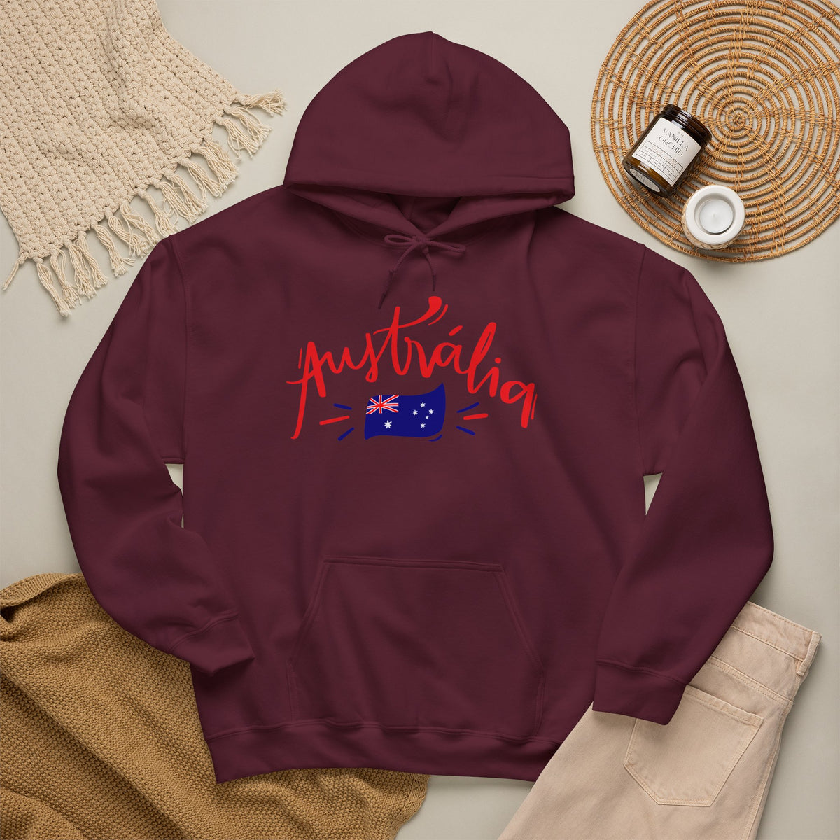 AUSTRALIA FLAG Hoodie Premium Design SKIALFA Unisex